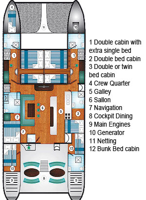 Layout Catamaran Cataleya