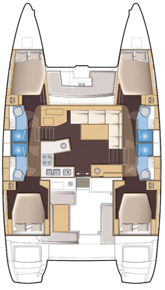 Layout Catamaran Lagoon 450Phuket
